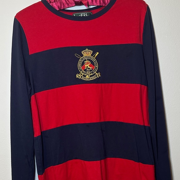 Ralph Lauren Red and Dark Blue Striped Long Sleeve - Picture 6 of 10